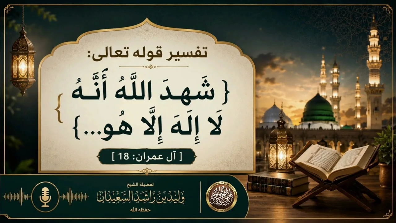 تفسير قوله تعالى: {شَهِدَ اللَّهُ أَنَّهُ لا إِلَهَ إِلَّا هُوَ...} [آل عمران: 18]