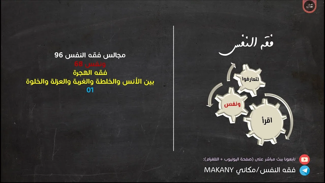 مجالس فقه النفس 096 | ونفس 68 | فقه الهجرة 01 | من الأنس إلى الخلطة فالغربة