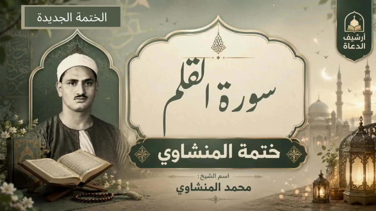 ٦٨. سورة القلم (الختمة الجديدة) - الشيخ محمد صديق المنشاوي 