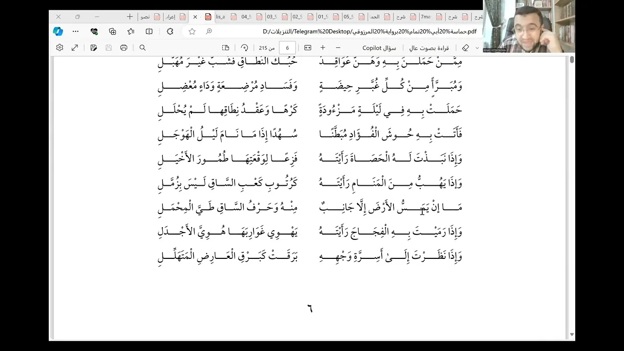 من المواطن الدقيقة للجملة الاعتراضية في الحماسة، وبيانٌ لأثر الاعتراض في المعنى