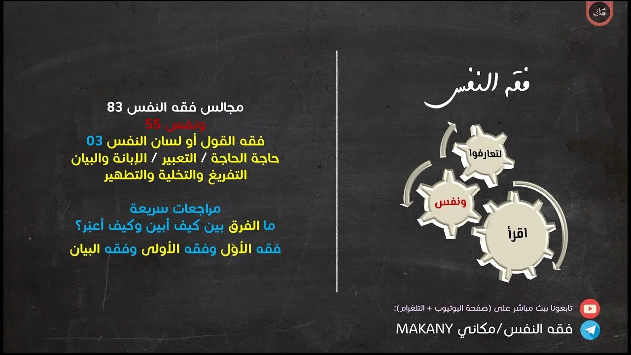 مجالس فقه النفس 083 | ونفس 55 | فقه القول أو لسان النفس 03 | ما الفرق بين كيف أبين وكيف أعبر؟