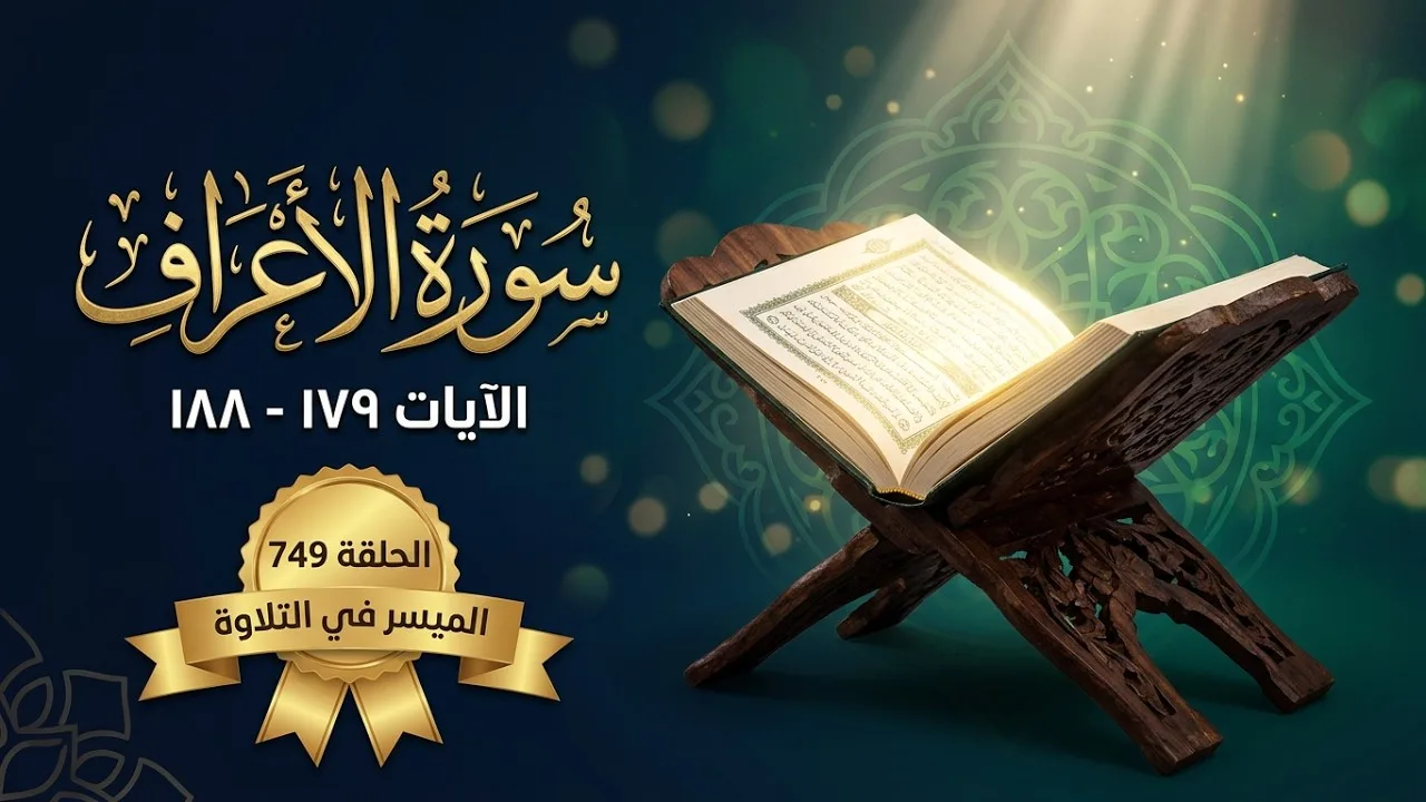 سورةُ الأعراف الآيات ١٧٩–١٨٨|| الميسر في التلاوة || الشيخ المقرئ ياسر بن سليمان الشاهد || الحلقة 749