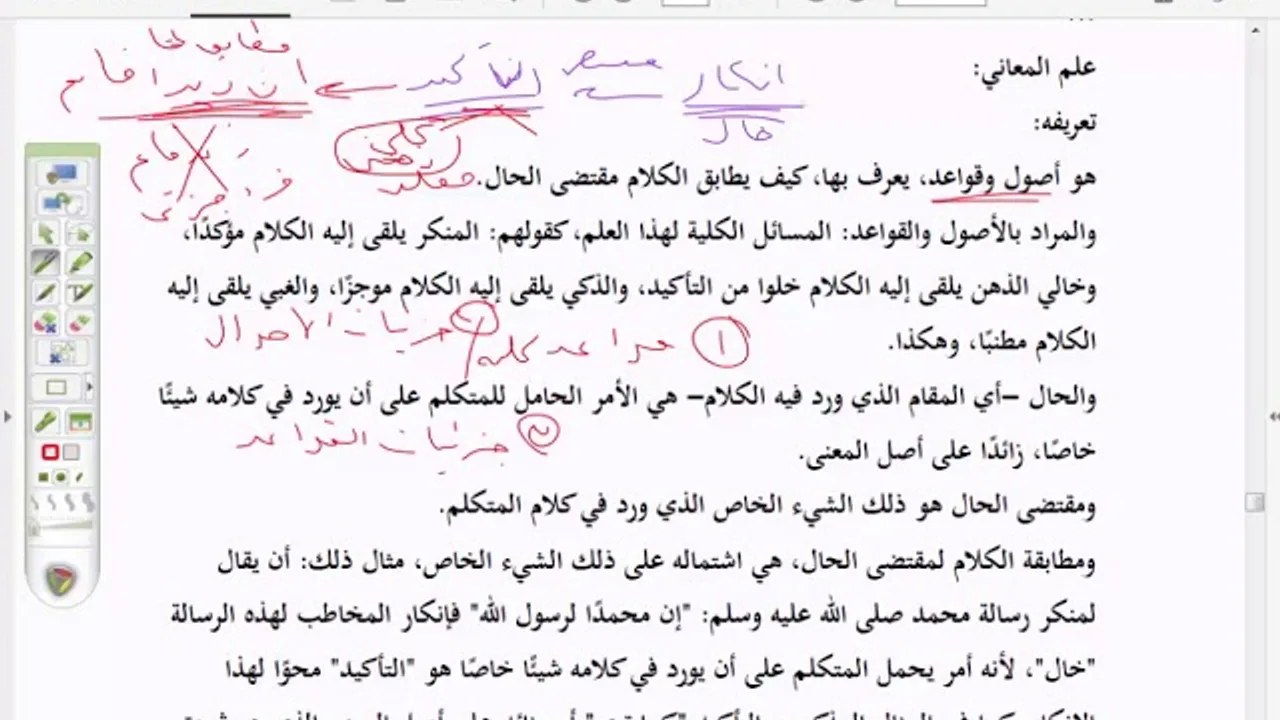 المنهاج الواضح (3)تعريف علم المعاني من الجزء الثاني