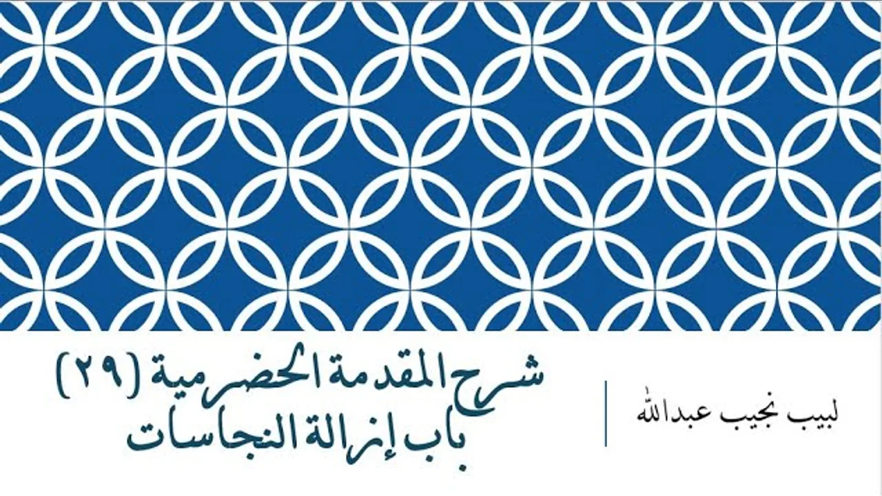 شرح المقدمة الحضرمية - 29 [باب إزالة النجاسة]
