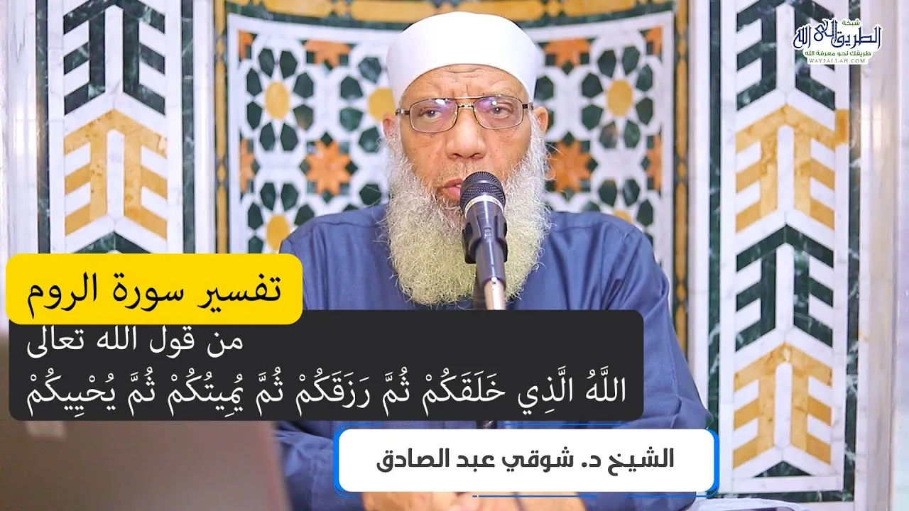 09 تفسير سورة الروم من قول الله تعالى (الله الذي خلقكم ثم رزقكم) الآيات 40-43