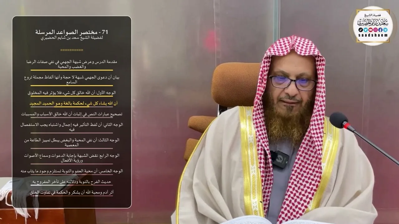 71 - شرح مختصر الصواعد المرسلة - الشيخ سعد بن شايم الحضيري