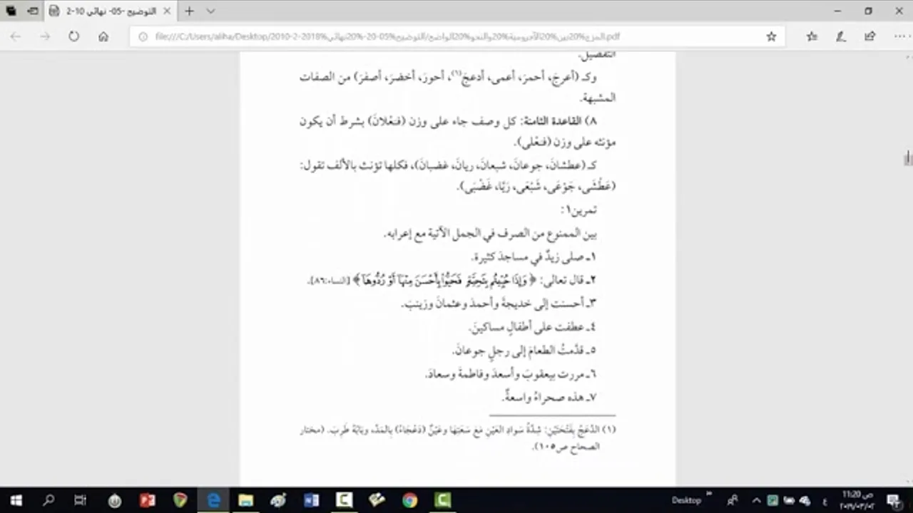 شرح الآجرومية (شرح التوضيح)(11) تتمة الممنوع من الصرف ، والفعل المضارع