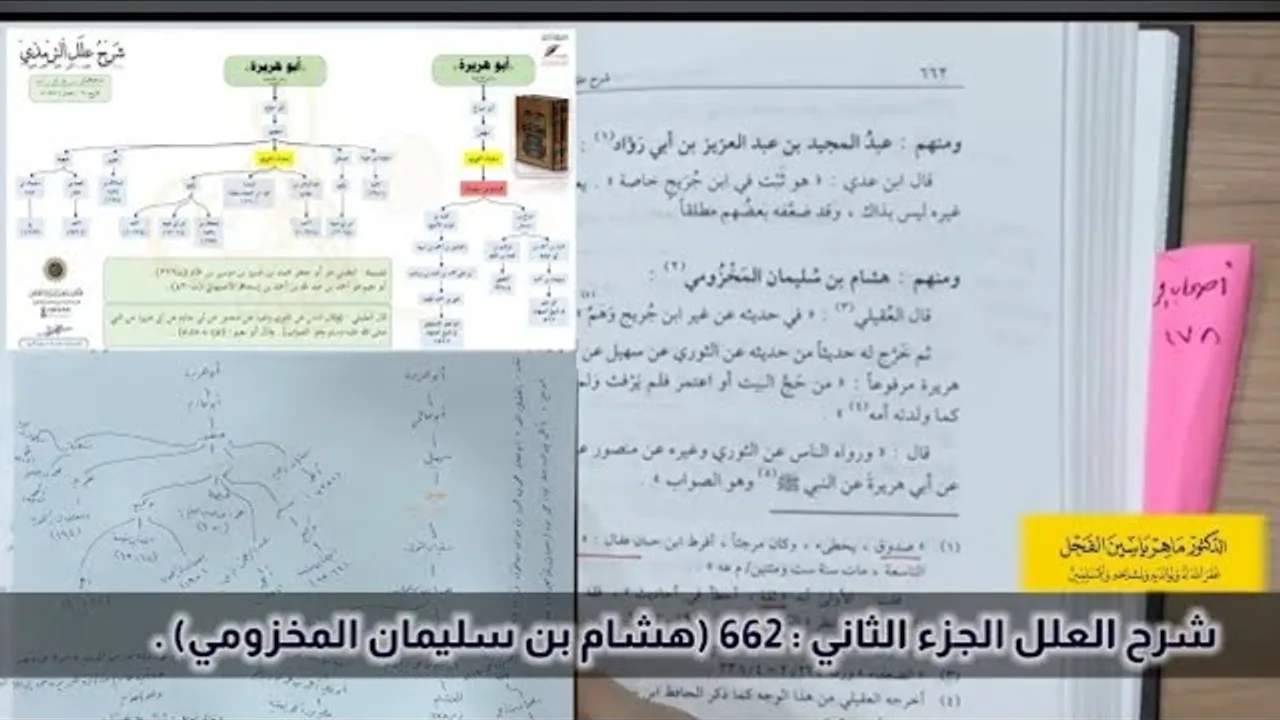 شرح العلل الجزء الثاني : 662 (هشام بن سليمان المخزومي) .