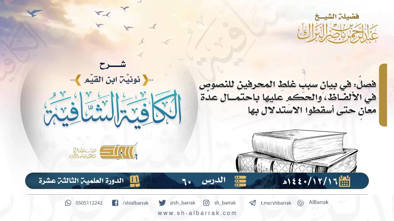فصل في بيان سبب غلط المحرفين للنصوص في الألفاظ والحكم عليها باحتمال عدة معان (60)