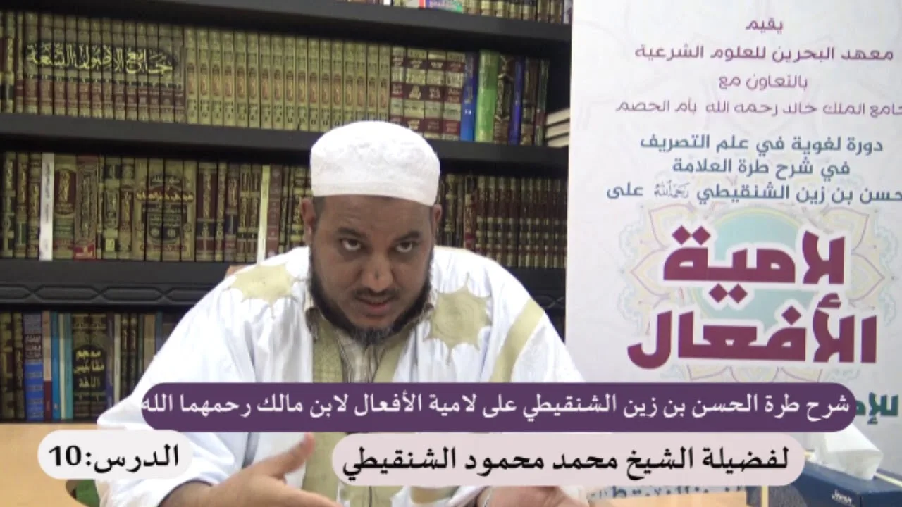 شرح طرة الحسن الشنقيطي على لامية الأفعال - 10 - الشيخ محمد محمود الشنقيطي