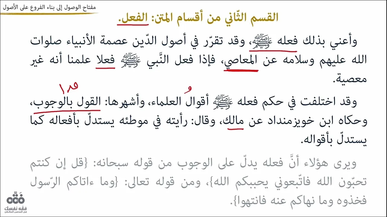 (19) الفعل والتقرير- الباب الثاني: اتضاح الدلالة (14) | مفتاح الوصول للتلمساني | نايف آل الشيخ مبارك
