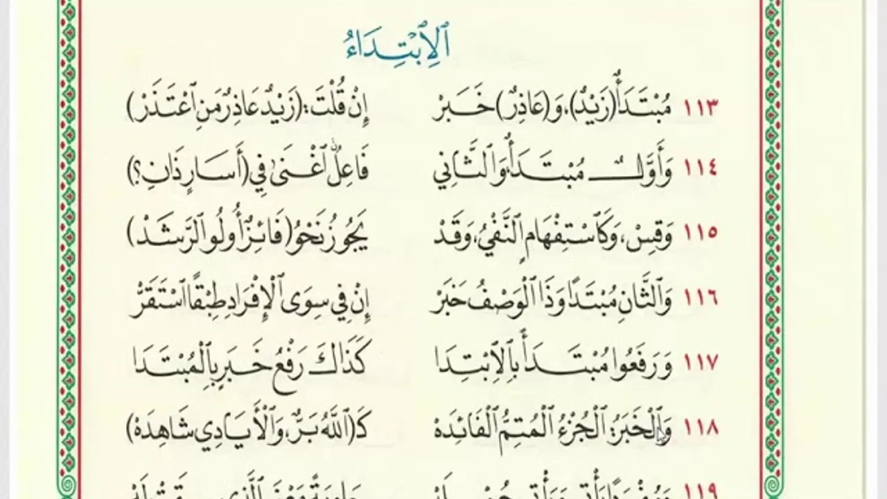 شرح ابن عقيل (64) المبتدأ الذي يرفع فاعلا أو نائب فاعل