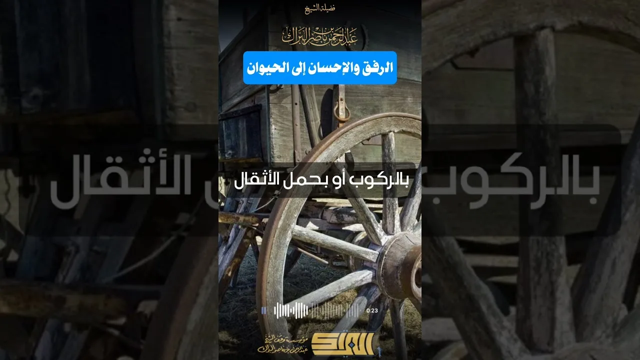 الرفق والإحسان إلى الحيوان - الشيخ عبدالرحمن البراك