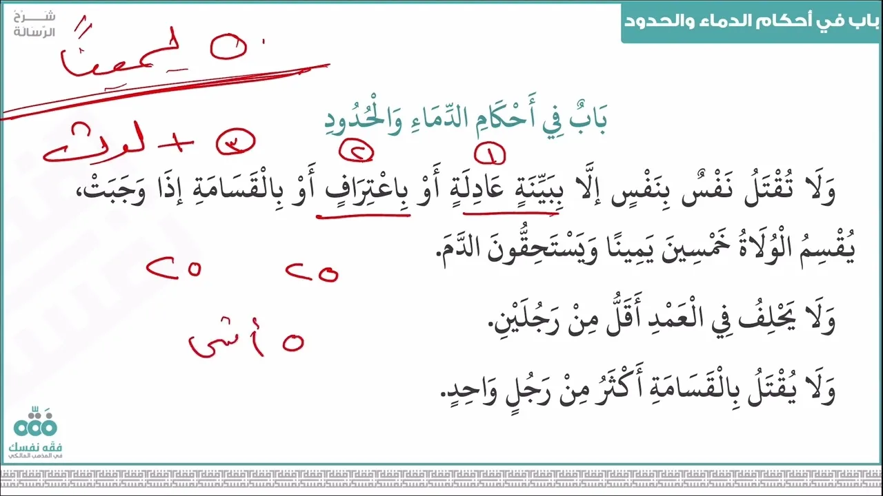 (49) باب الدماء والحدود - الجزء (1) | رسالة ابن أبي زيد القيرواني | نايف آل الشيخ مبارك