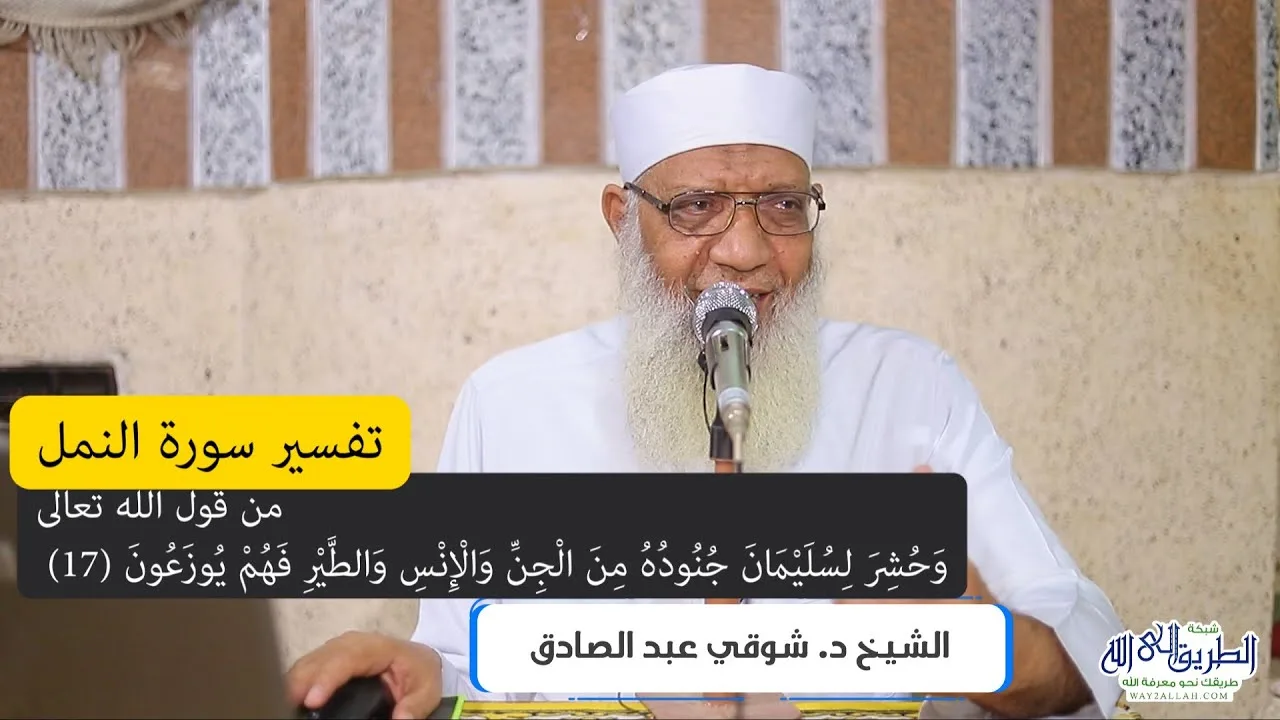 04 تفسير سورة النمل (4) من قول الله تعالى (وحُشر لسليمان جنوده) الآيات 17-18