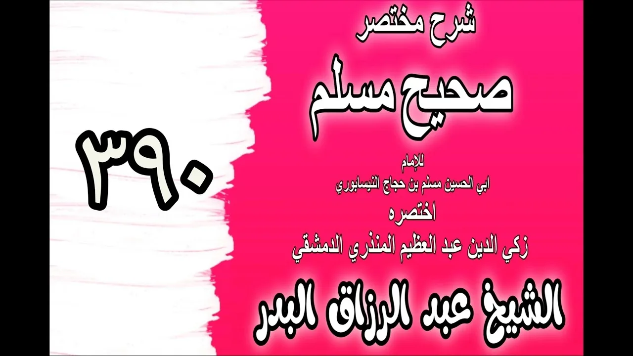 390 - شرح مختصرصحيح مسلم(باب: في تحريم الظلم والأمر بالاستغفار والتوبة ‎‎)الشيخ عبدالرزاق بدر
