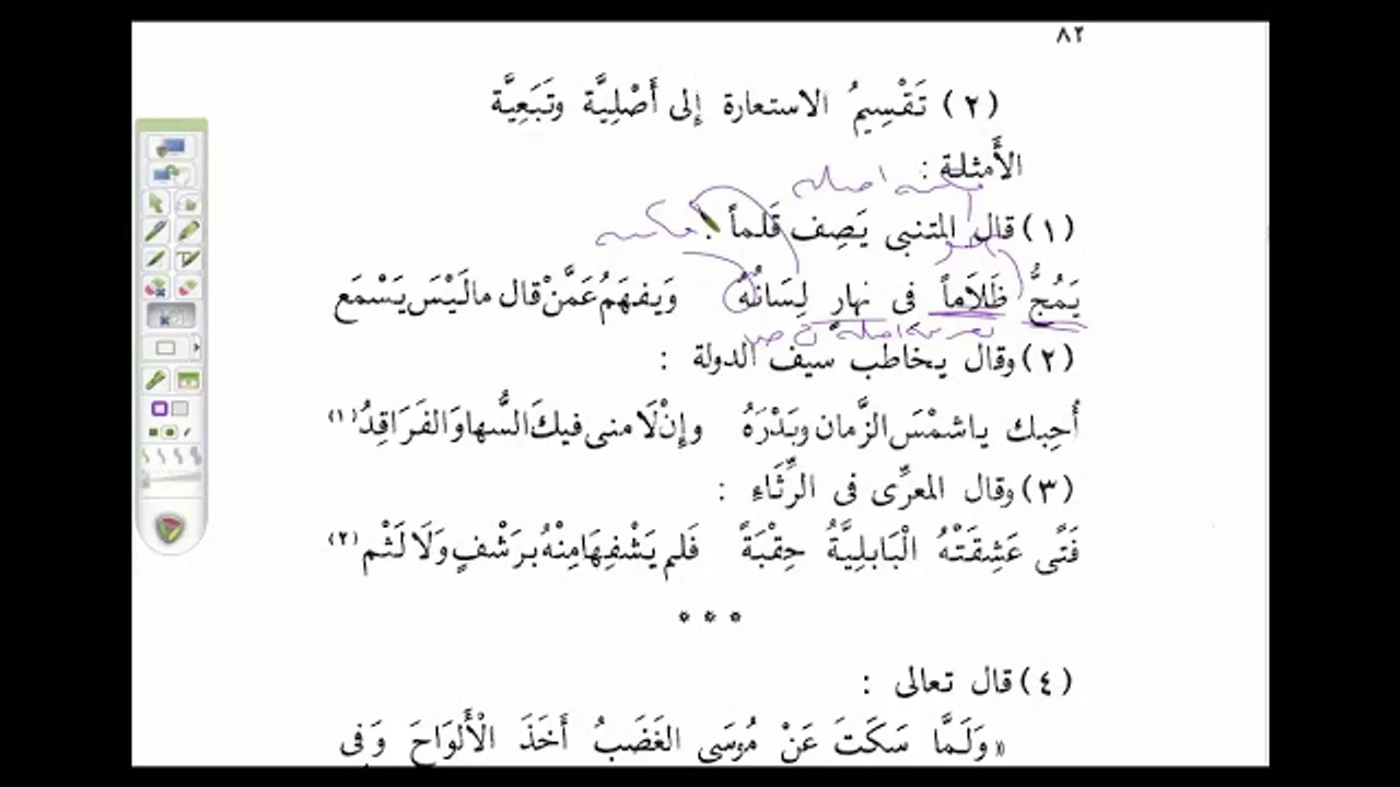 البلاغة الواضحة (22 )  الاستعارة الأصلية والتبعية