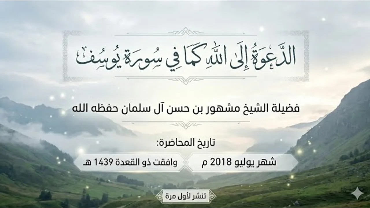 وقفات دعوية مع نبي الله يوسف عليه السلام - فضيلة الشيخ مشهور بن حسن آل سلمان