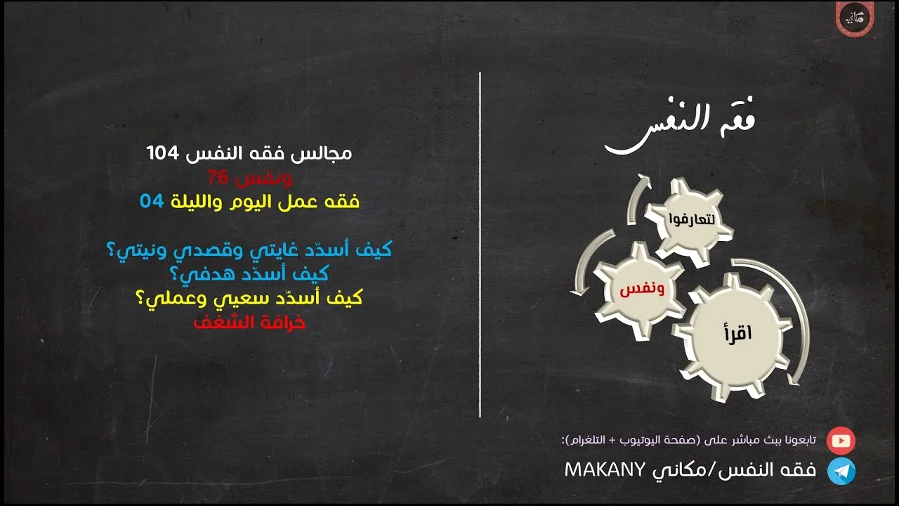 مجالس فقه النفس 104 | ونفس 76 | فقه عمل اليوم والليلة 04 | كيف أسدد سعيي وعملي؟ 02 خرافة الشغف 01