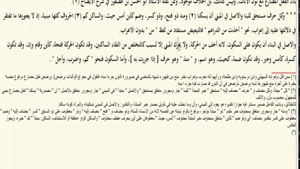 وكل حرف مستحق للبنا(16) ـ شرح ابن عقيل على الألفية / علي هاني