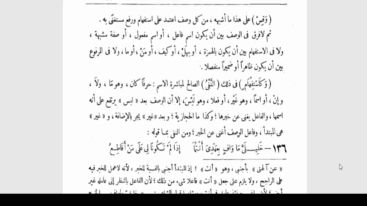 شرح الأشموني (58) المبتدأ الذي يرفع ما يسد مسد الخبر