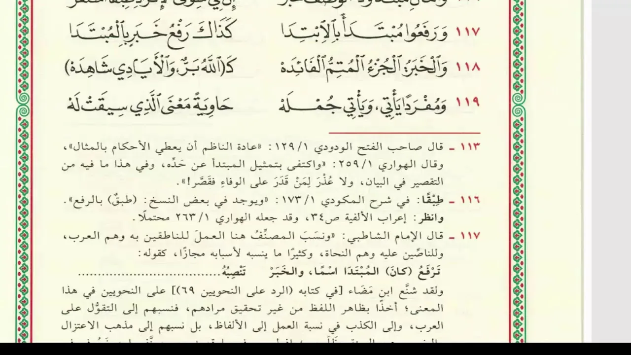 ابن عقيل (67)شروط جملة الخبر