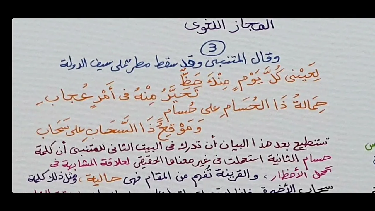 البلاغة الواضحة ( المجاز اللغوي ) [ 7 ]