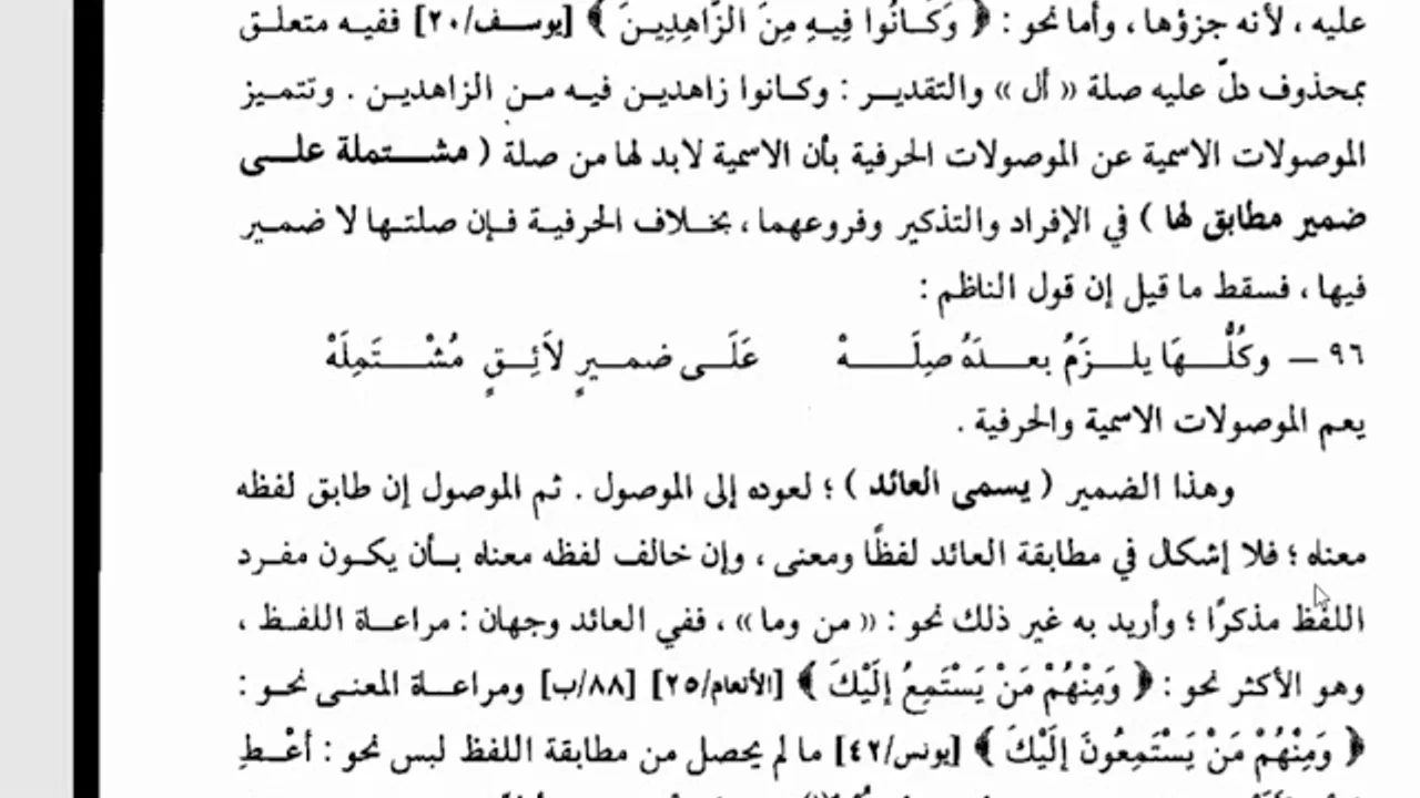 التصريح على التوضيح (85)تفصيل صلة الموصول