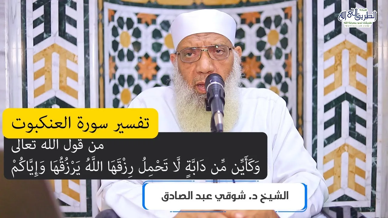 15 تفسير سورة العنكبوت من قول الله تعالى (وكأين من دابة لا تحمل رزقها) الآيات 60-64