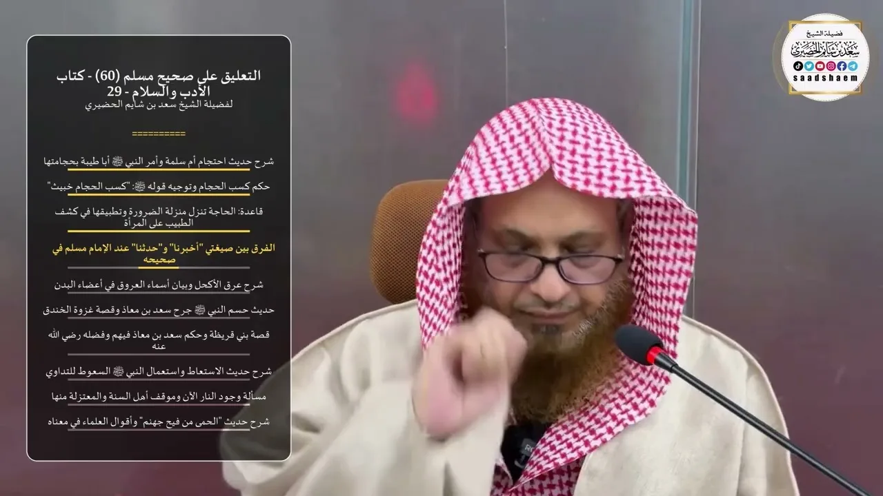 التعليق على صحيح مسلم  (60) - كتاب الأدب والسلام - 29 - الشيخ سعد بن شايم الحضيري