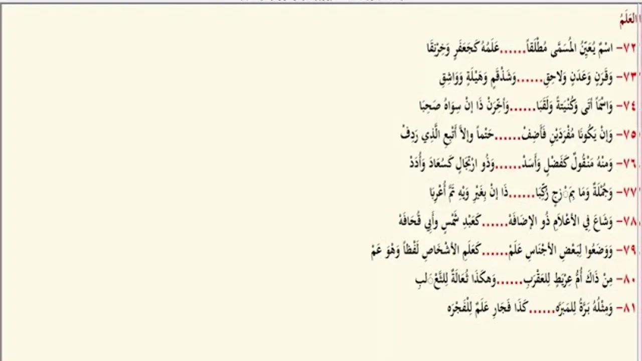 شرح ابن عقيل (37) باب العلم