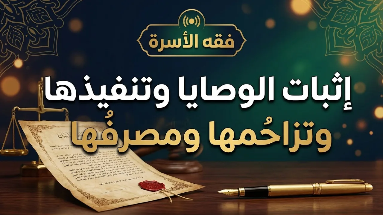 إثبات الوصايا وتنفيذها وتزاحُمها ومصرفُها || د.هتلان بن علي الهتلان || فقه الأسرة || الحلقة (35)