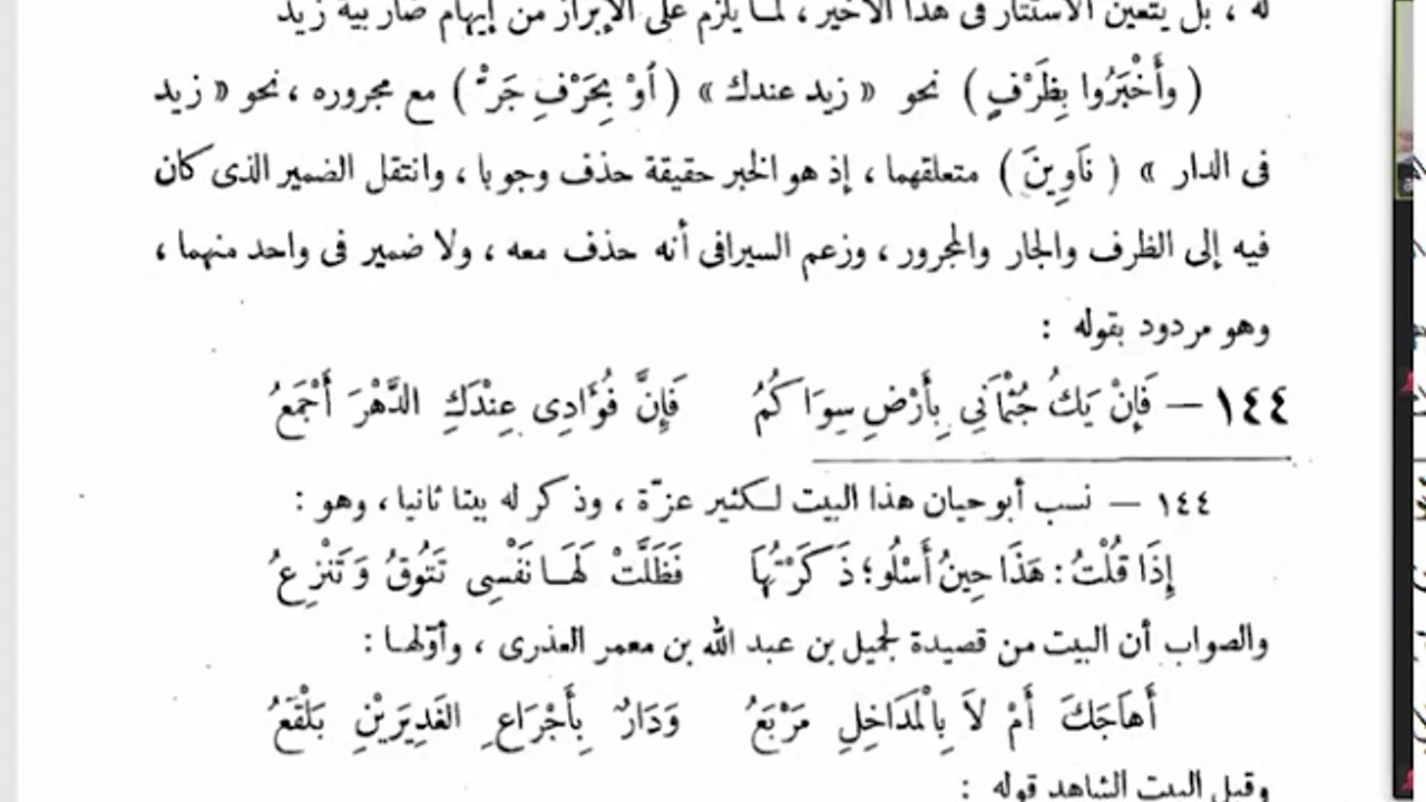 شرح الأشموني (66) وأخبروا بظرف أو بحرف جر