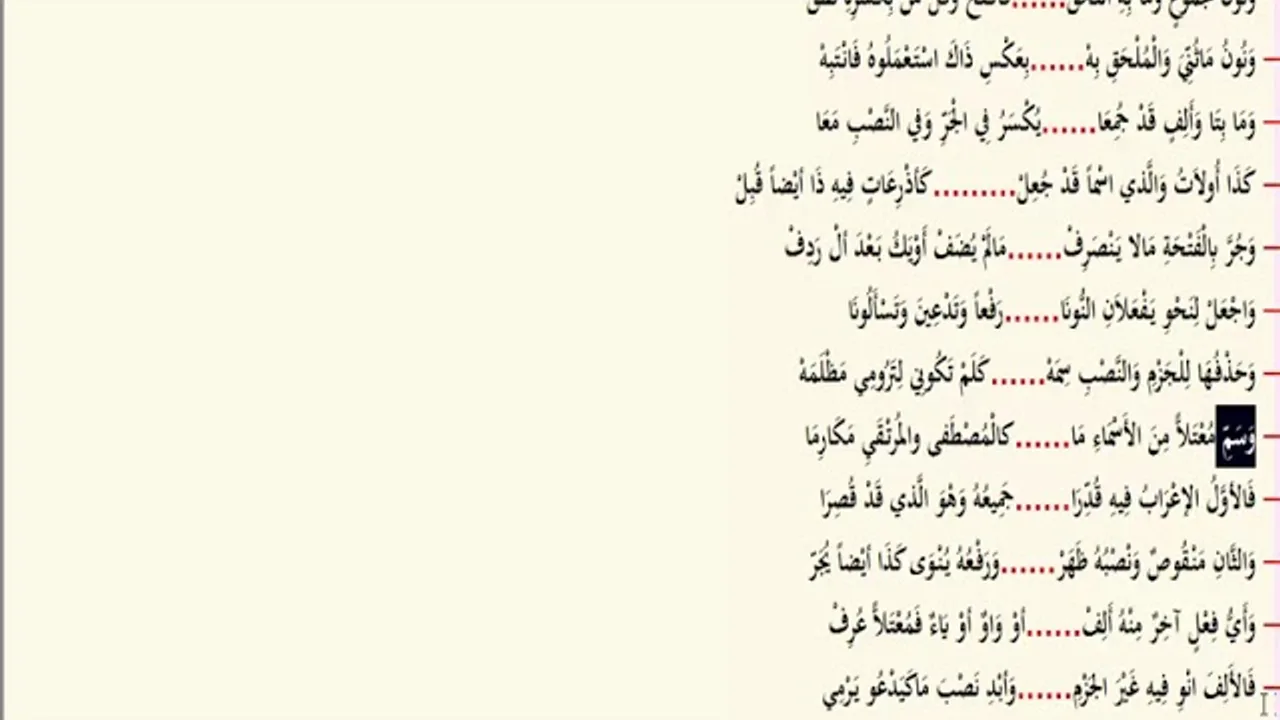 شرح ابن عقيل(25) المقصور والمنقوص