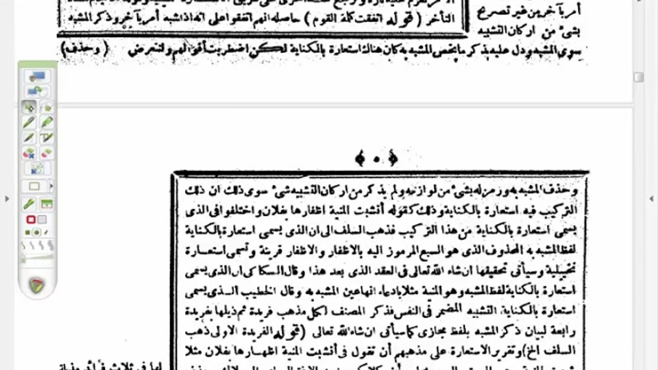 السمرقندية في الاستعارات ( 15) لأبي القاسم بن أبي بكر السمرقندي  ـ الاستعارة التخييلية