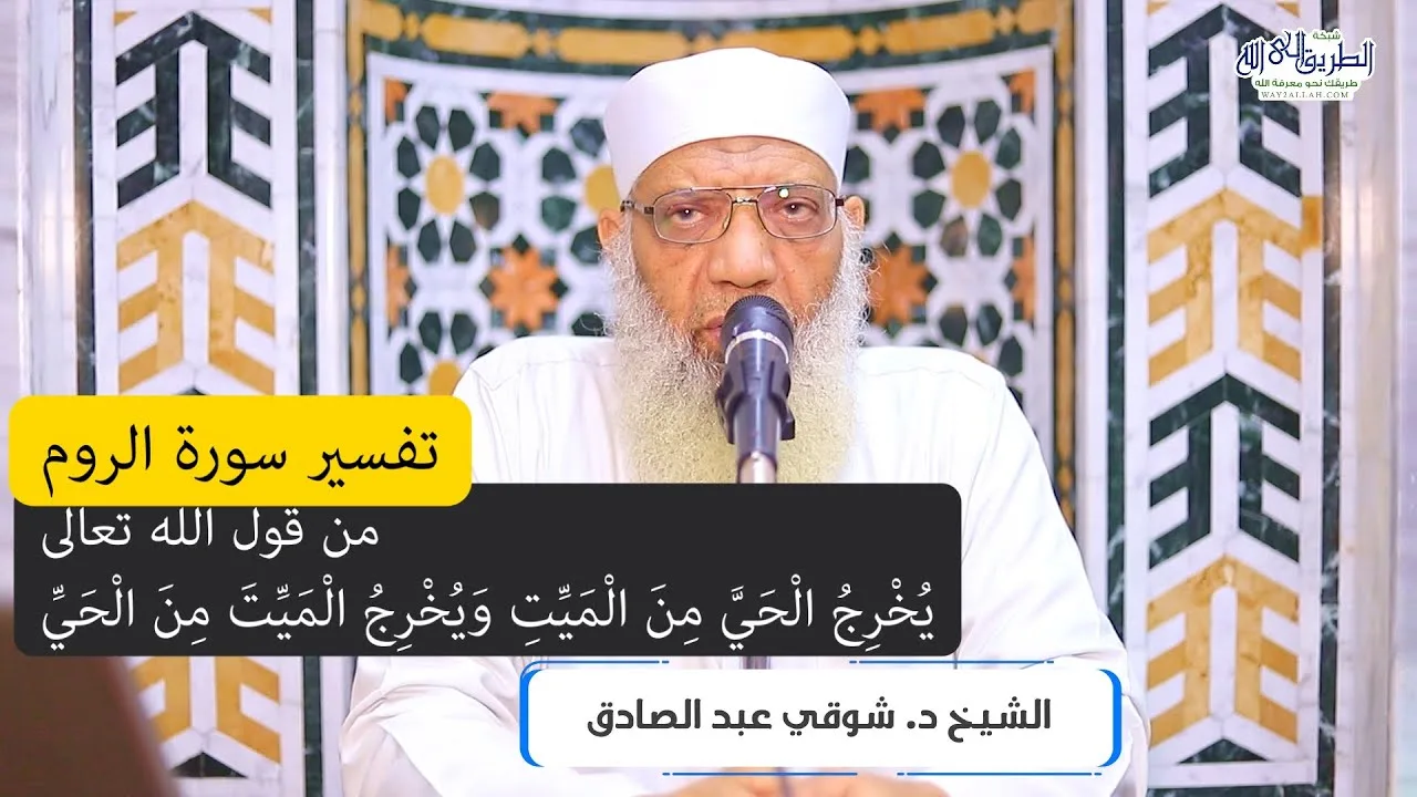 04 تفسير سورة الروم من قول الله تعالى (يُخرج الحي من الميت) الآيات 19-21