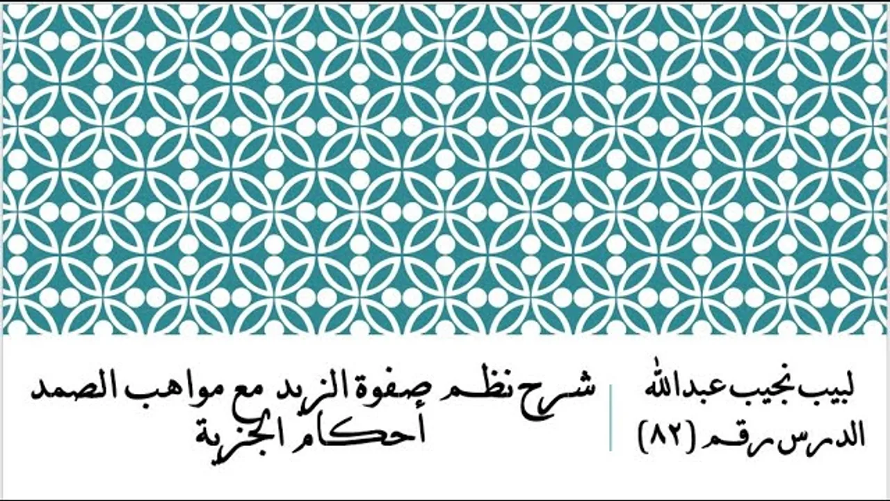 التعليق على نظم صفوة الزبد - 82 - باب الغنيمة