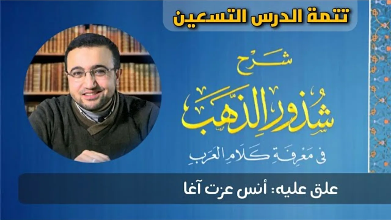 تتمة المجلس التسعين وختام مجالس شرح الشذور - أنس عزت آغا