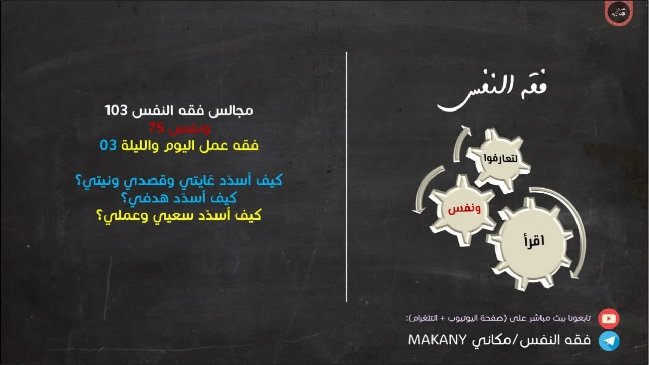 مجالس فقه النفس 103 | ونفس 75 | فقه عمل اليوم والليلة 03 | كيف أسدد سعيي؟