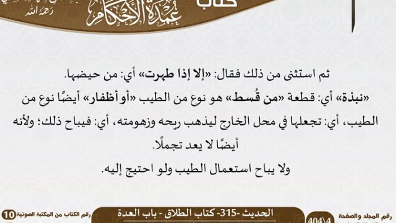 09-كتاب الطلاق من شرح الشيخ السعدي على عمدة الأحكام   كبار العلماء